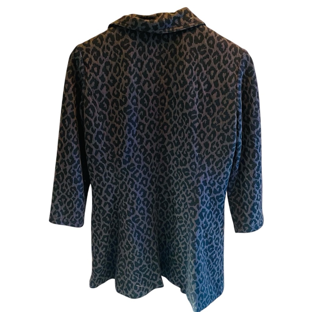 Calvin Klein Leopard Print Flutter Open Cardigan - image 2